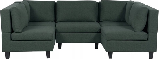 Изображение Beliani Sofa moduowa 5-osobowa ciemnozielona UNSTAD