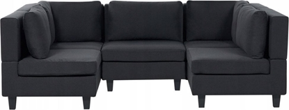 Изображение Beliani Sofa moduowa 5-osobowa czarna UNSTAD
