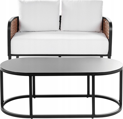 Изображение Beliani Sofa ogrodowa 2-osobowa zamana biel MONTEFALCO