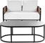 Picture of Beliani Sofa ogrodowa 2-osobowa zamana biel MONTEFALCO
