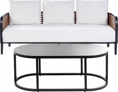 Изображение Beliani Sofa ogrodowa 3-osobowa zamana biel MONTEFALCO