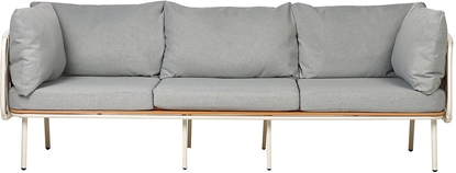 Изображение Beliani Sofa ogrodowa dla 3 osób SENISE Metal Szary