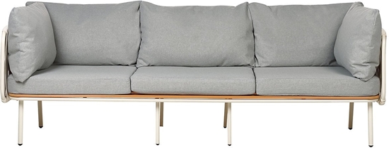 Изображение Beliani Sofa ogrodowa dla 3 osób SENISE Metal Szary