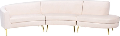 Изображение Beliani Sofa póokrga 4-osobowa welurowa beowa MOSS