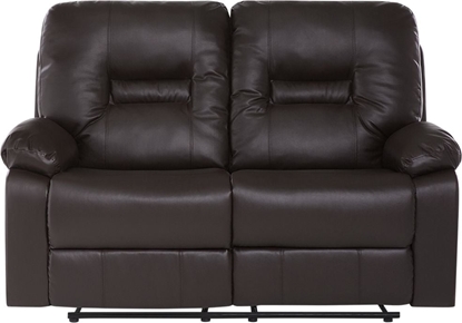 Изображение Beliani Sofa rozkadana 2-osobowa ekoskóra brzowa BERGEN