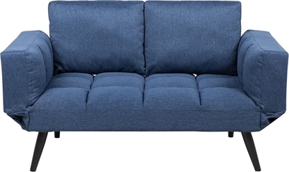 Изображение Beliani Sofa rozkadana ciemnoniebieska BREKKE