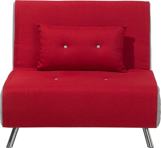 Изображение Beliani Sofa rozkadana czerwona FARRIS