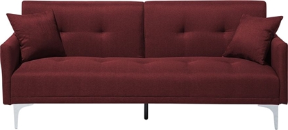 Изображение Beliani Sofa rozkadana czerwona LUCAN