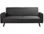 Picture of Beliani Sofa rozkadana len syntetyczny czarna SENJA