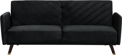 Picture of Beliani Sofa rozkadana welurowa czarna SENJA