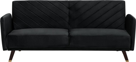 Picture of Beliani Sofa rozkadana welurowa czarna SENJA