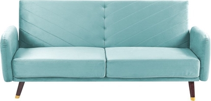 Picture of Beliani Sofa rozkadana welurowa jasnoniebieska SENJA