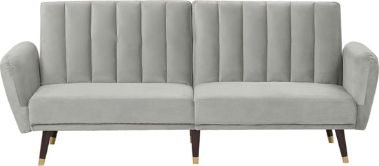 Picture of Beliani Sofa rozkadana welurowa jasnoszara VIMMERBY