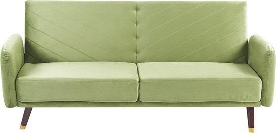 Picture of Beliani Sofa rozkadana welurowa oliwkowa SENJA