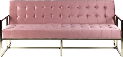 Picture of Beliani Sofa rozkadana welurowa róowa MARSTAL