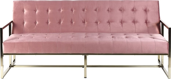 Picture of Beliani Sofa rozkadana welurowa róowa MARSTAL