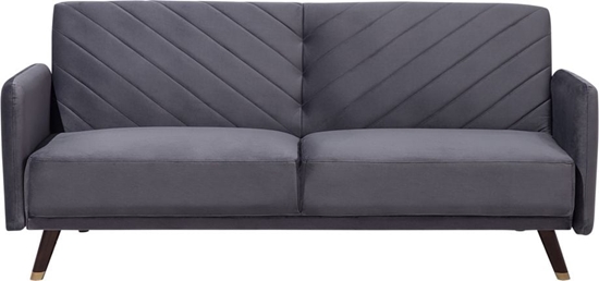 Picture of Beliani Sofa rozkadana welurowa szara SENJA