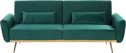 Picture of Beliani Sofa rozkadana welurowa zielona EINA