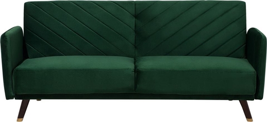 Picture of Beliani Sofa rozkadana welurowa zielona SENJA