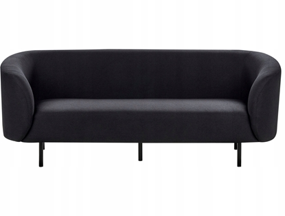 Picture of Beliani Sofa trzyosobowa tapicerowana czarna LOEN