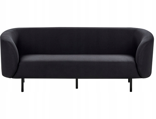 Picture of Beliani Sofa trzyosobowa tapicerowana czarna LOEN