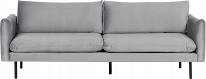 Изображение Beliani Sofa welurowa 3-osobowa szara VINTERBRO