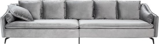 Picture of Beliani Sofa welurowa jasnoszara AURE