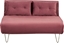 Изображение Beliani Sofa welurowa rozkadana 2-osobowa róowa VESTFOLD