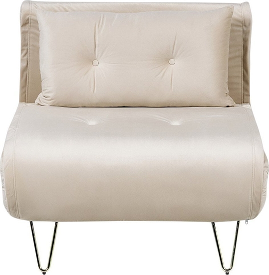Picture of Beliani Sofa welurowa rozkadana beowa VESTFOLD