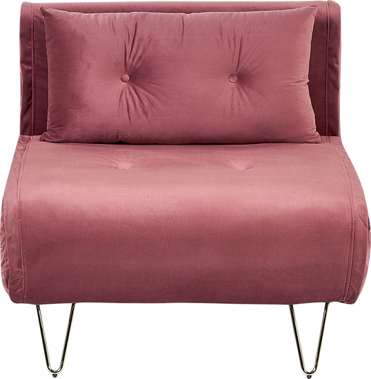 Picture of Beliani Sofa welurowa rozkadana róowa VESTFOLD