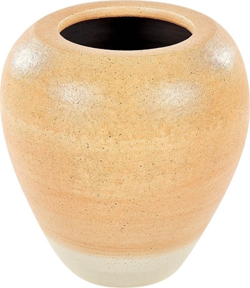 Изображение Beliani Wazon dekoracyjny z terakoty 34 cm pomaraczowo-beowy SKIONE