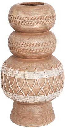 Изображение Beliani Wazon na kwiaty ALMIROS Ceramika 51 cm Jasnobrzowy