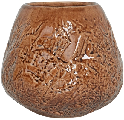 Изображение Beliani Wazon na kwiaty BETTA Kamionka 22 cm Brzowy
