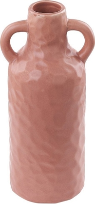 Изображение Beliani Wazon na kwiaty ceramiczny 24 cm róowy DRAMA