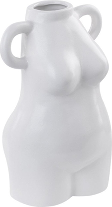 Изображение Beliani Wazon na kwiaty ceramiczny biay AIGIO