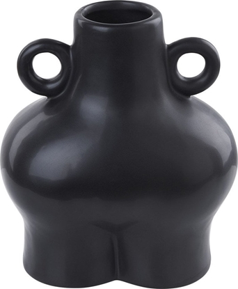 Изображение Beliani Wazon na kwiaty ceramiczny czarny NAFPLIO