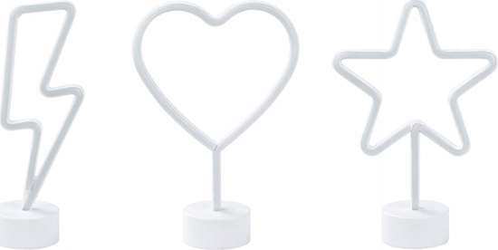 Изображение Beliani Zestaw 3 neonów LED wielokolorowy FLORETTA