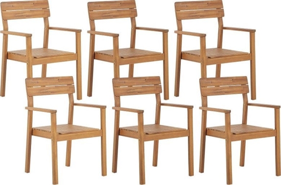 Picture of Beliani Zestaw 6 krzese ogrodowych drewno akacjowe FORNELLI!
