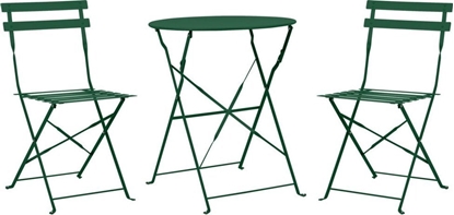 Picture of Beliani Zestaw mebli balkonowych metalowy ciemnozielony FIORI