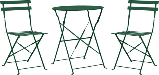 Picture of Beliani Zestaw mebli balkonowych metalowy ciemnozielony FIORI