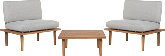 Picture of Beliani Zestaw ogrodowy 2-osobowy drewniany szary FRASCATI