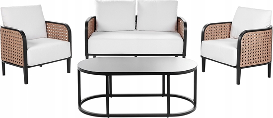 Picture of Beliani Zestaw ogrodowy 4-osobowy zamana biel MONTEFALCO