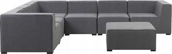 Picture of Beliani Zestaw ogrodowy 7-osobowy prawostronny szary AREZZO!