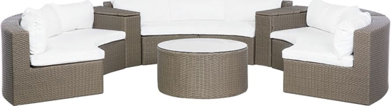 Picture of Beliani Zestaw ogrodowy rattanowy 9-osobowy brzowy SEVERO