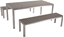 Attēls no Beliani Zestaw ogrodowy stó i 2 awki szary NARDO