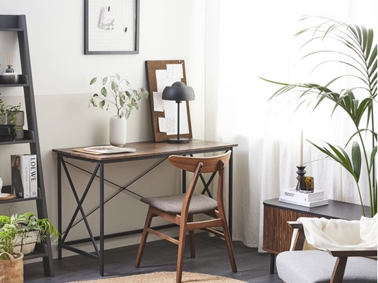 Picture of Biurko Beliani Futon Brzowo-Czarne 115 cm x 60 cm