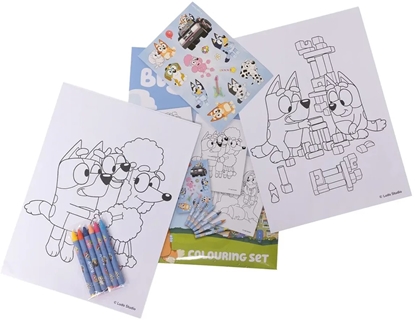 Picture of BLUEY coloring set w/6 crayons, paper envelope
