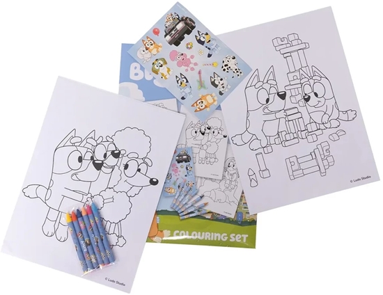 Picture of BLUEY coloring set w/6 crayons, paper envelope
