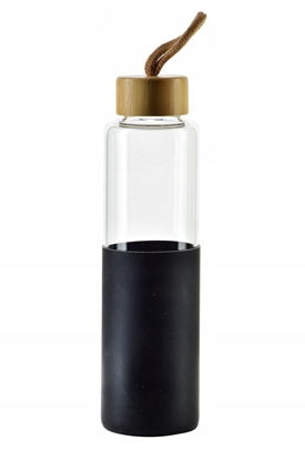 Picture of Butelka na wod szklana z silikonowym pokrowcem 600 ml