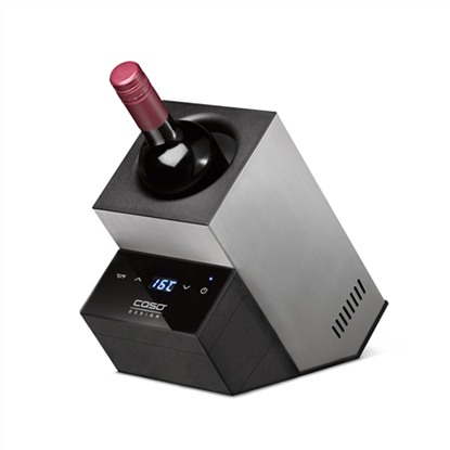 Attēls no Caso  Wine Cooler  WineCase Deluxe Inox  Bottles capacity 1  Black/Silver 4038437006162